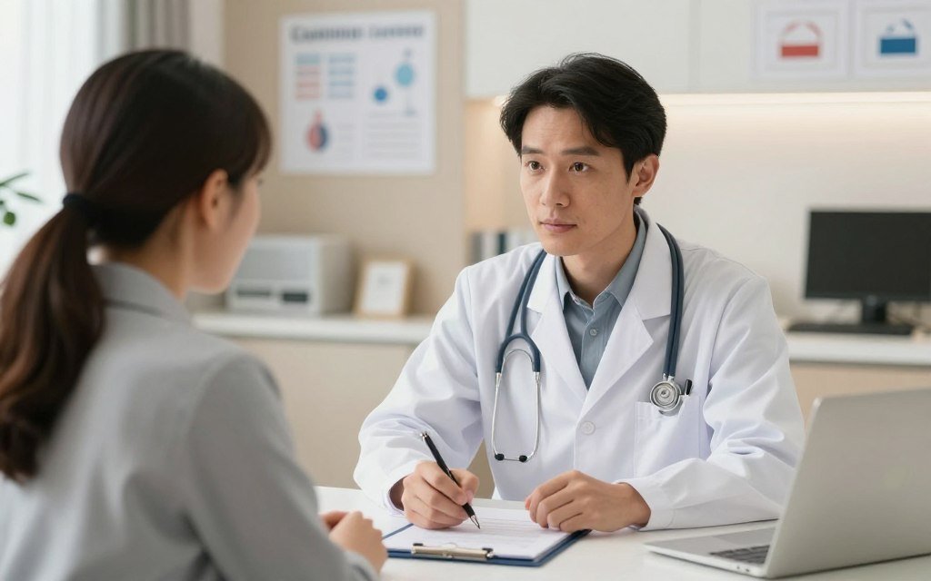 Healthcare professional consulting with patient about parasite treatment options