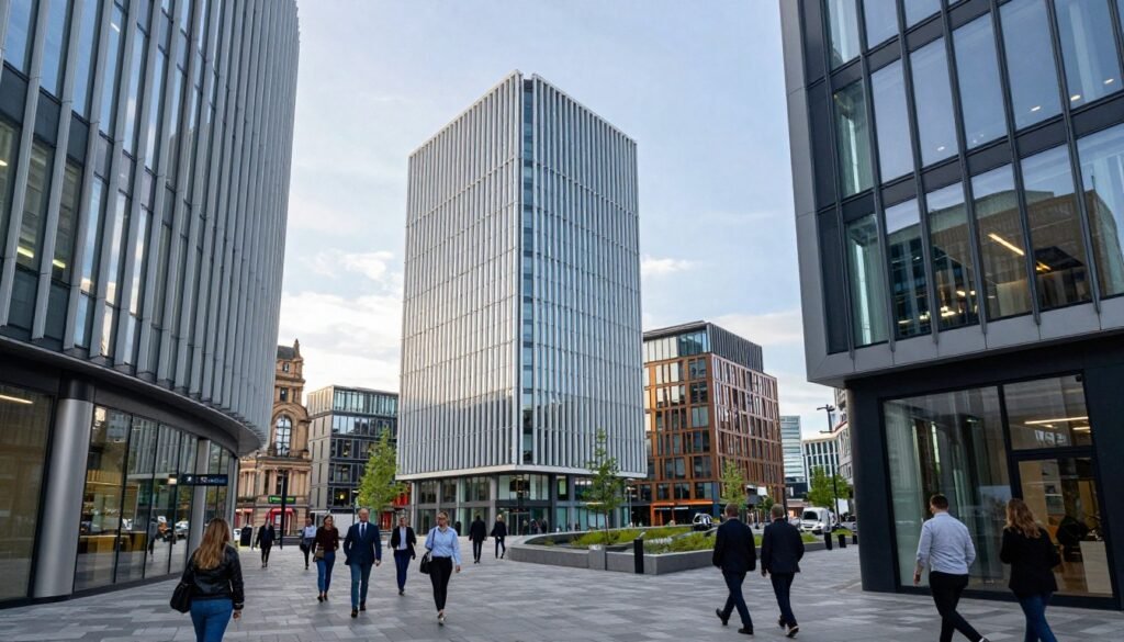 Newcastle business district showing commercial opportunities
