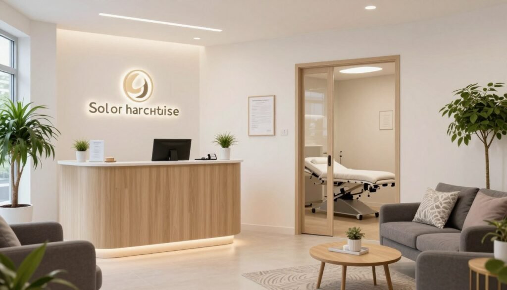 Successful UK colonic irrigation clinic interior