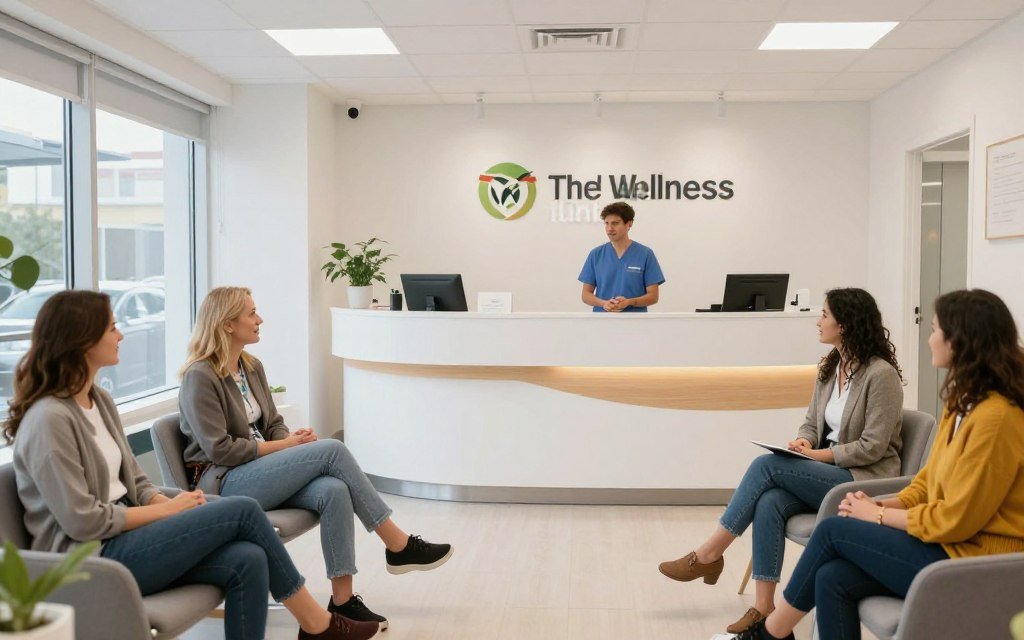 Successful wellness clinic with happy clients