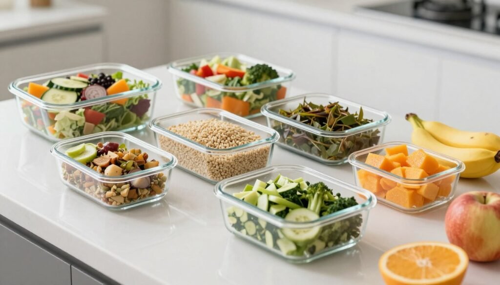healthy meal prep with fiber-rich foods